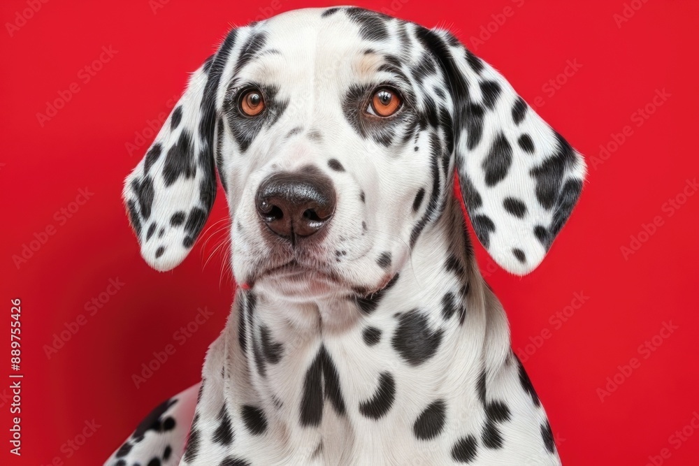 Dalmatian dog isolated on a color background Dalmatian dog isolated on a color background