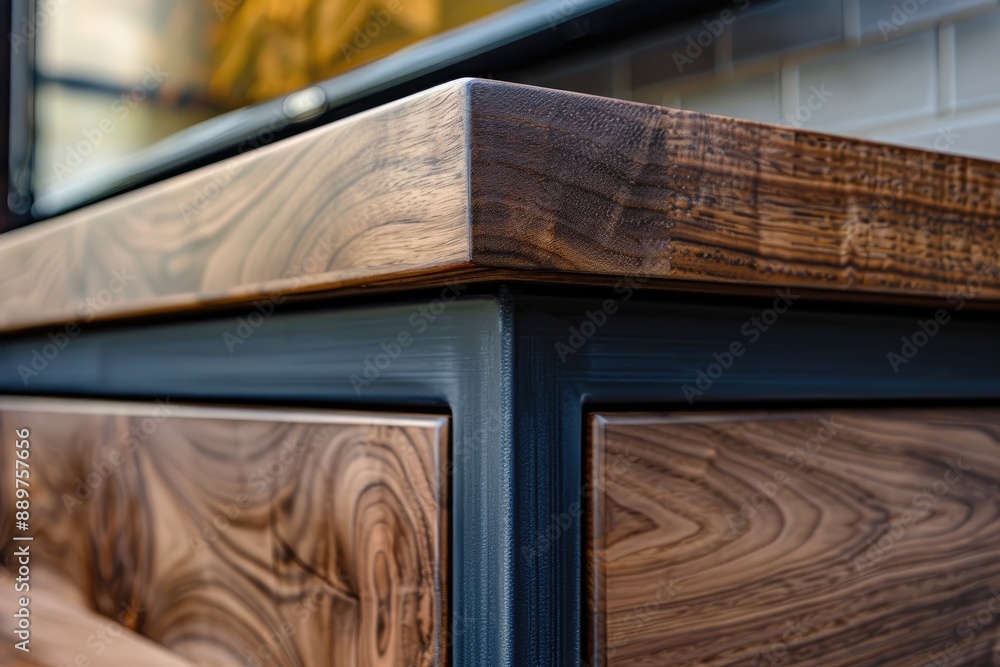 A close-up of a wooden table with drawers. This photo is perfect for websites or blogs about furniture, woodworking, or home decor. A close-up of a wooden table with drawers. This photo is perfect for websites or blogs about furniture, woodworking, or home decor.
