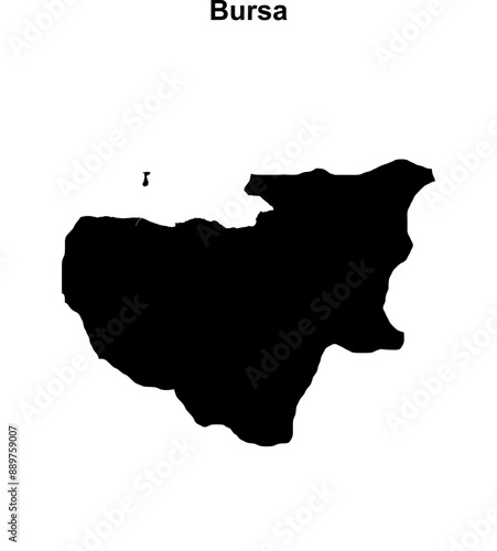 Bursa outline map