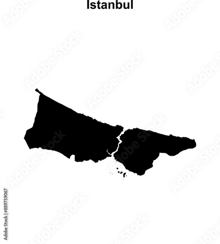 Istanbul outline map