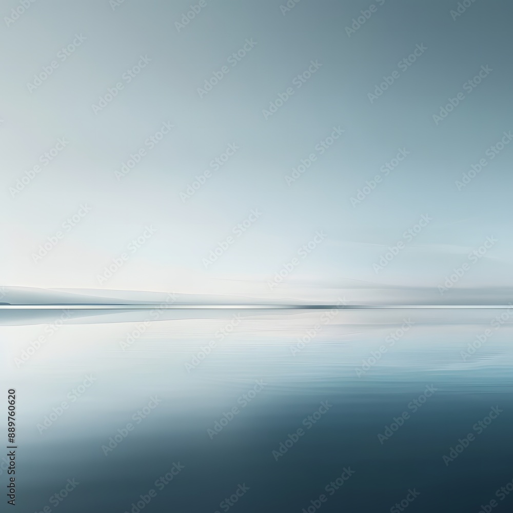 Obraz premium Calm Lake with Mountain View