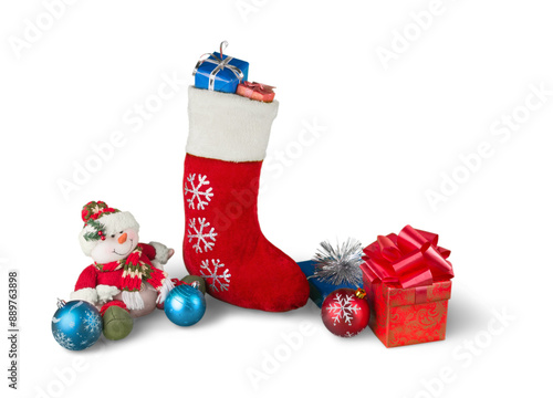 christmas stocking with gifts