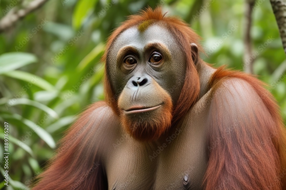 Orangutans in the forest Orangutans in the forest