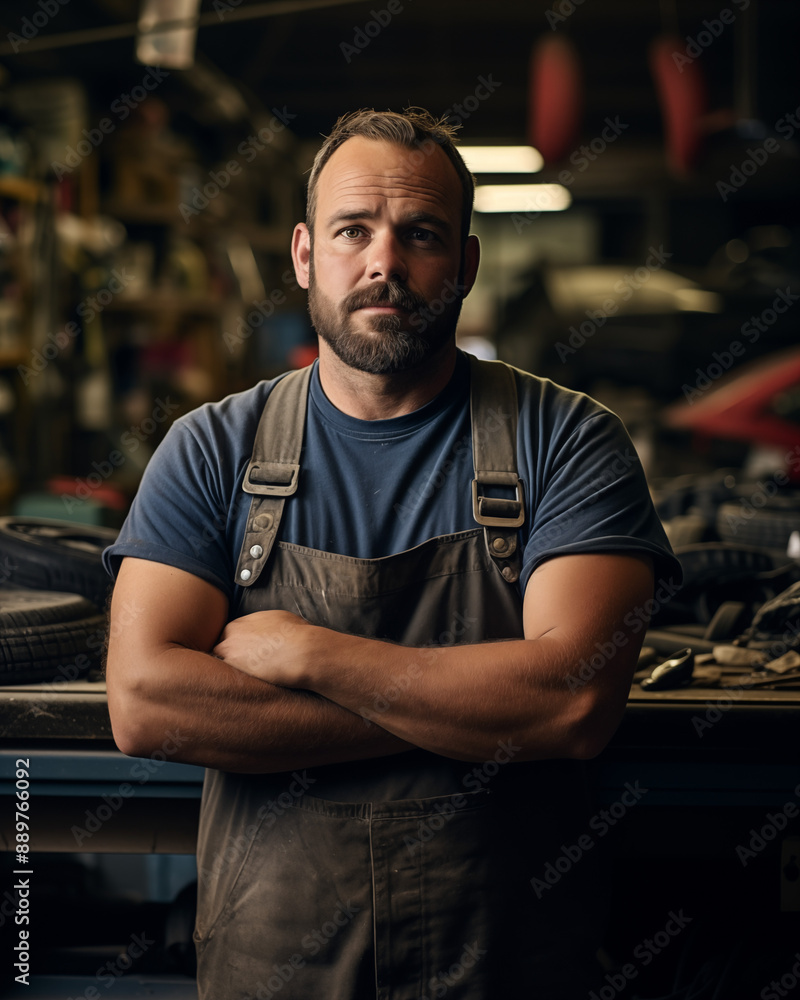 Portrait of a small business owner of an automobile repair shop
Portrait of a small business owner of an automobile repair shop