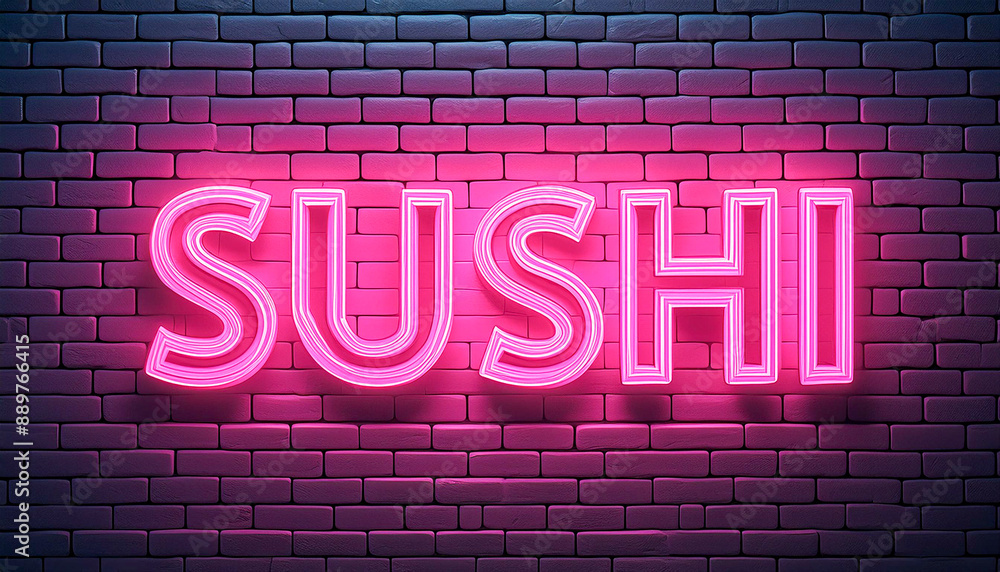 Fototapeta premium Neon sign with the text SUSHI
