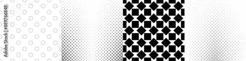 Monochrome geometrical pattern collection