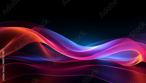 Wallpaper Mural 3d beach waves, watercolor waves, wavy abstract background, abstract background with wavy paint strokes, abstract shape background, mixed color background with wavy effect, neon abstract background Torontodigital.ca