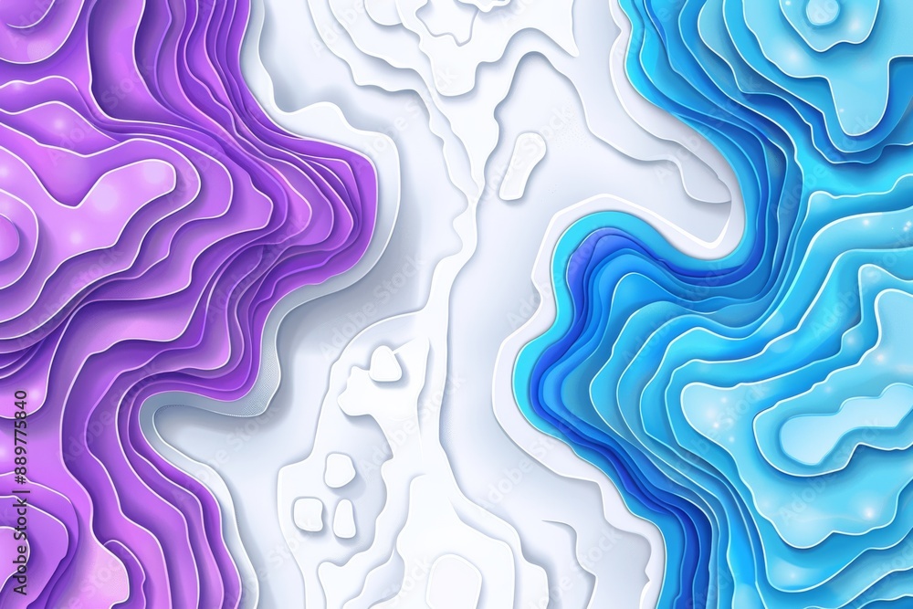 Elegant and fluid abstract artwork with swirling blue and purple lines creating a smooth and dynamic visual composition Elegant and fluid abstract artwork with swirling blue and purple lines creating a smooth and dynamic visual composition