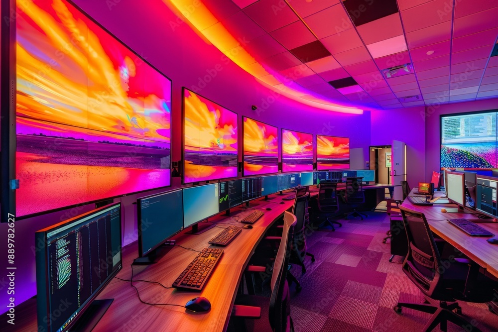 Operations Center with Technology and Workstations Operations Center with Technology and Workstations