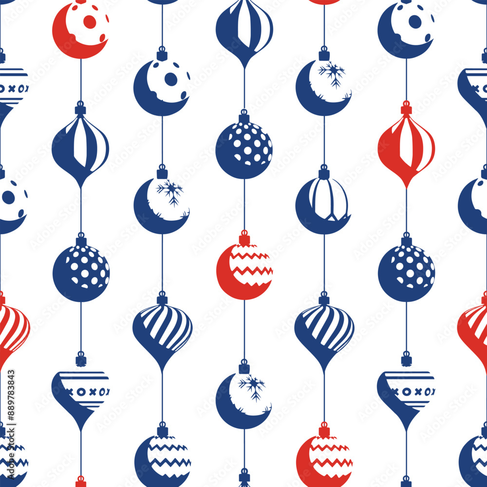 Christmas ornaments seamless pattern. Simple vector background. Christmas ornaments seamless pattern. Simple vector background.