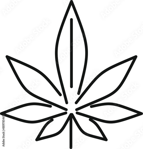 Cannabis leaf icon representing marijuana for medical or recreational use