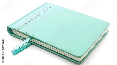 Wallpaper Mural A mint green hardcover notebook, perfect for jotting down notes and ideas. Torontodigital.ca