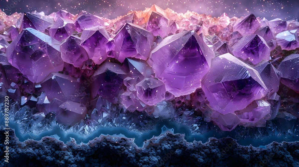 Purple Amethyst Geode Crystal Gemstone Background Purple Amethyst Geode Crystal Gemstone Background