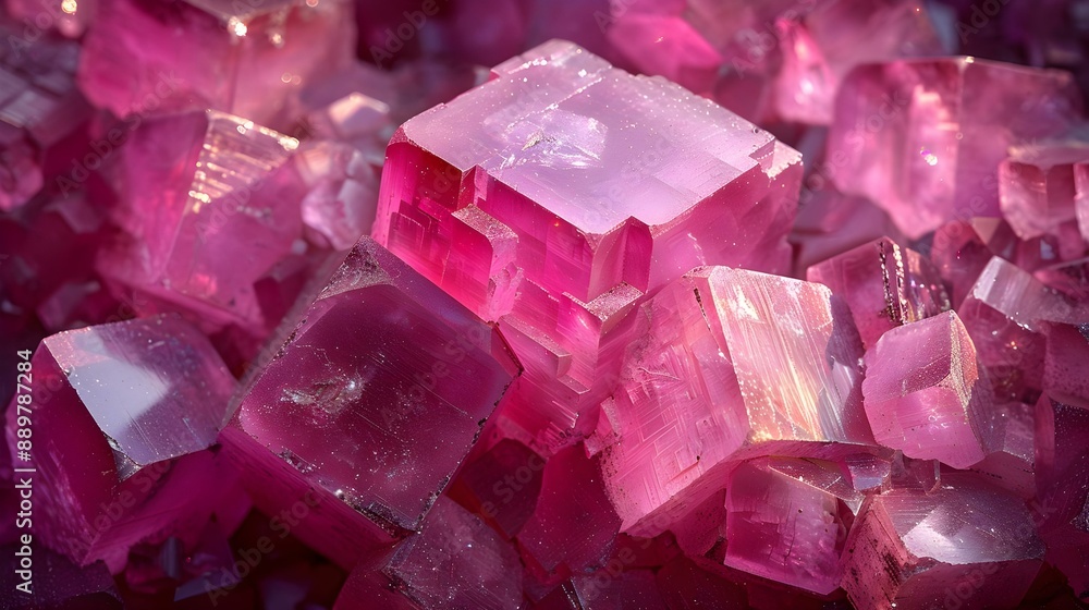 Colorful background of Rhodochrosite crystals nugget Colorful background of Rhodochrosite crystals nugget