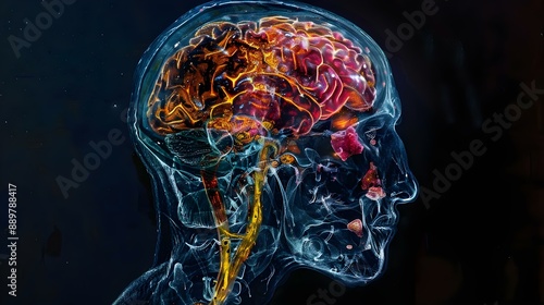 MRI scan showing cerebral lymphoma
