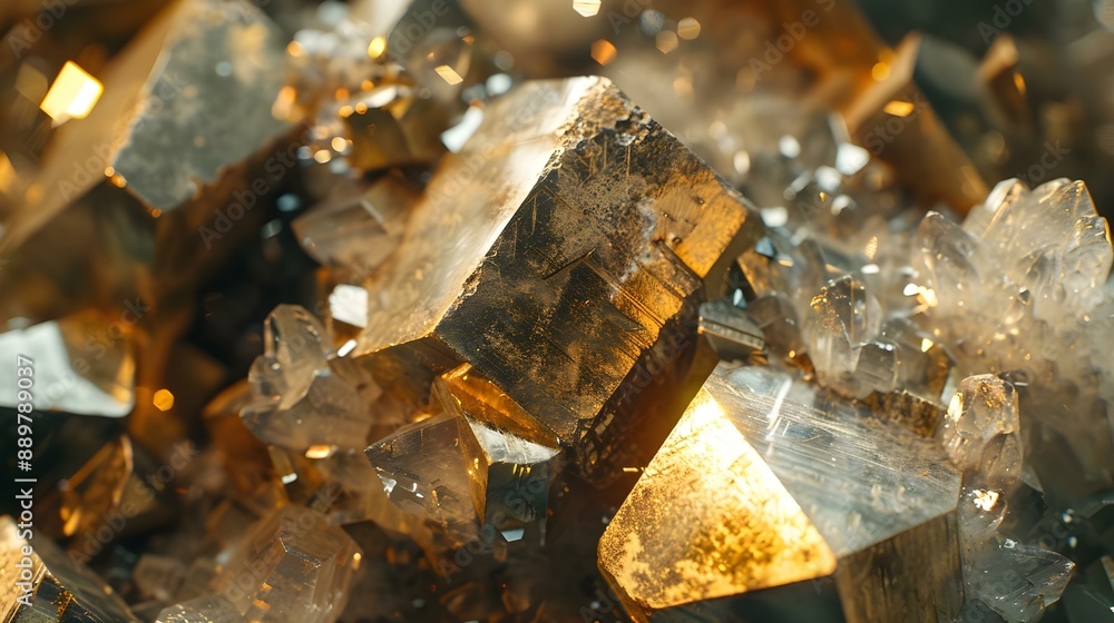 Raw pyrite crystals Raw pyrite crystals