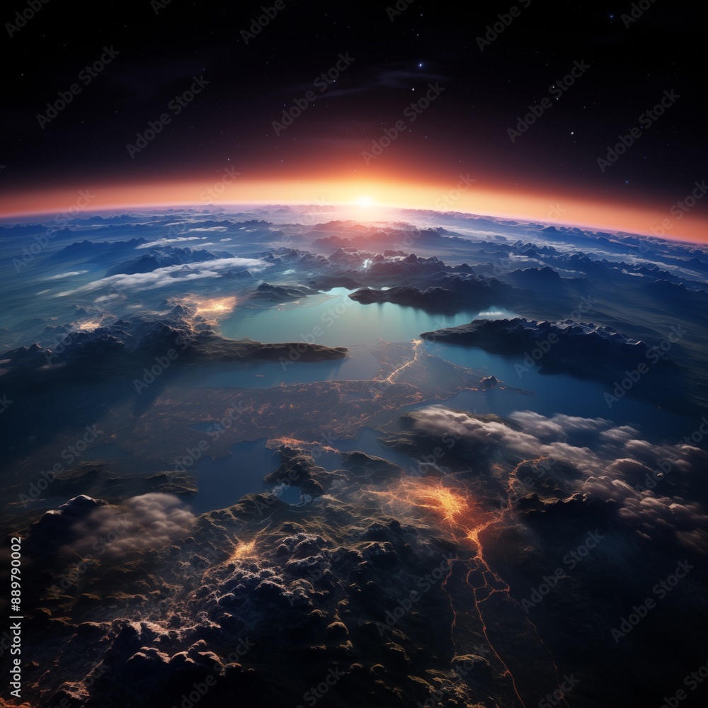 Fototapeta premium Bird view earth