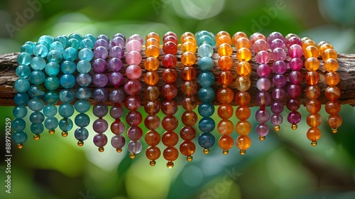 Wallpaper Mural Collection of crystals and mineral stone beads for yoga bracelet Torontodigital.ca