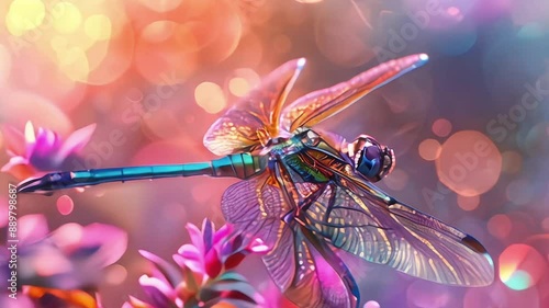 beautiful dragonfly on the grass. Selective focus.