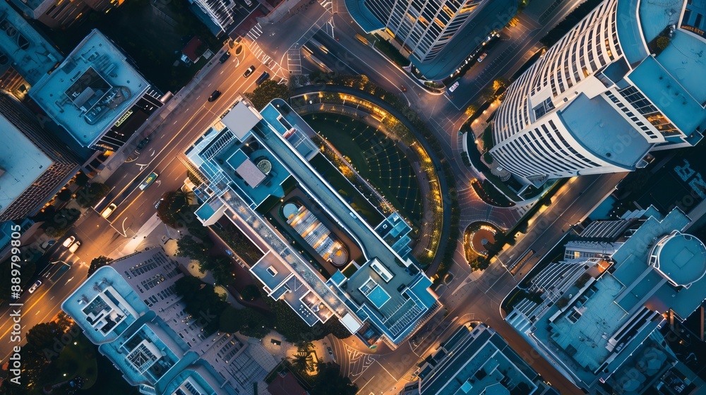 This image offers a stunning aerial night view of a bustling city with illuminated buildings and busy streets, capturing the vibrancy and dynamic energy of urban life after dark. This image offers a stunning aerial night view of a bustling city with illuminated buildings and busy streets, capturing the vibrancy and dynamic energy of urban life after dark.