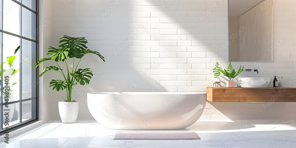 modern bathroom interior, ai generated. modern bathroom interior, ai generated.
