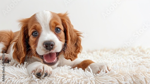 Adorable Puppy with Big Eyes and Happy Smile