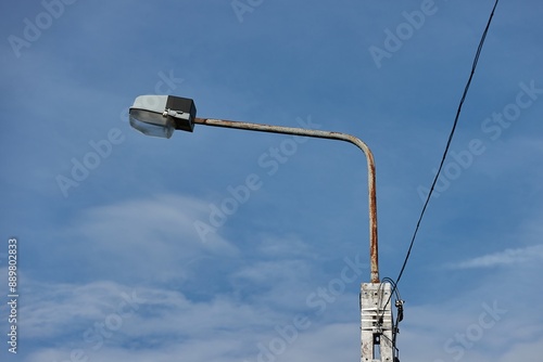 Lamp post on a street photo