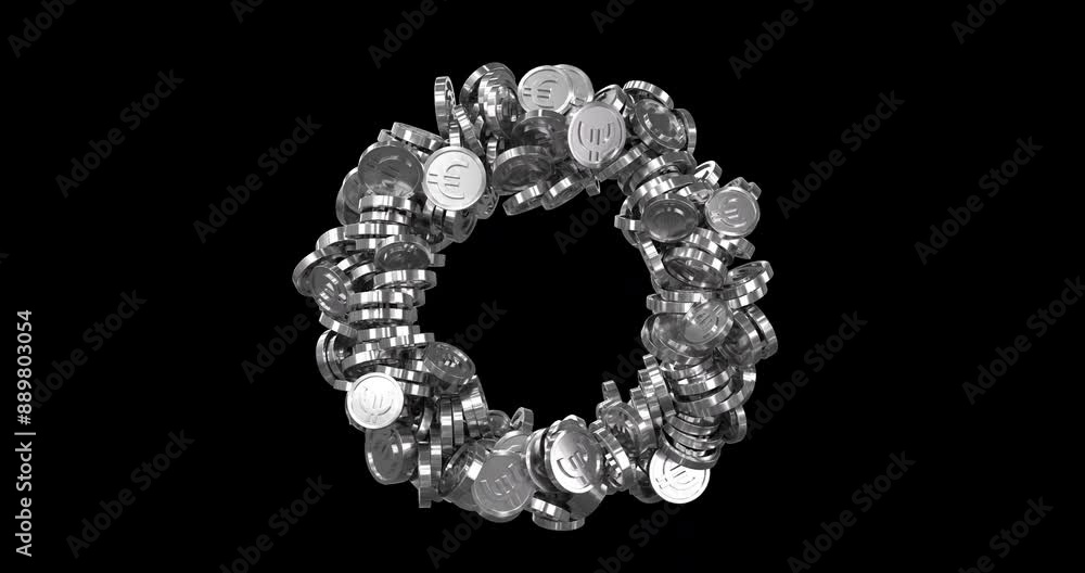 Silver Euro Coins Rings On Alpha