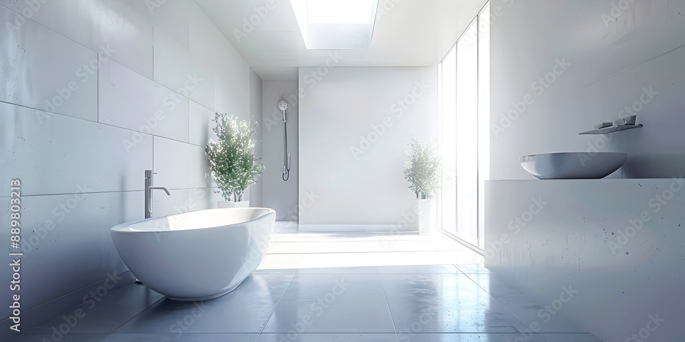 modern bathroom interior, ai generated. modern bathroom interior, ai generated.