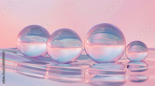 Surreal 3D rendering with spheres © Sergei
