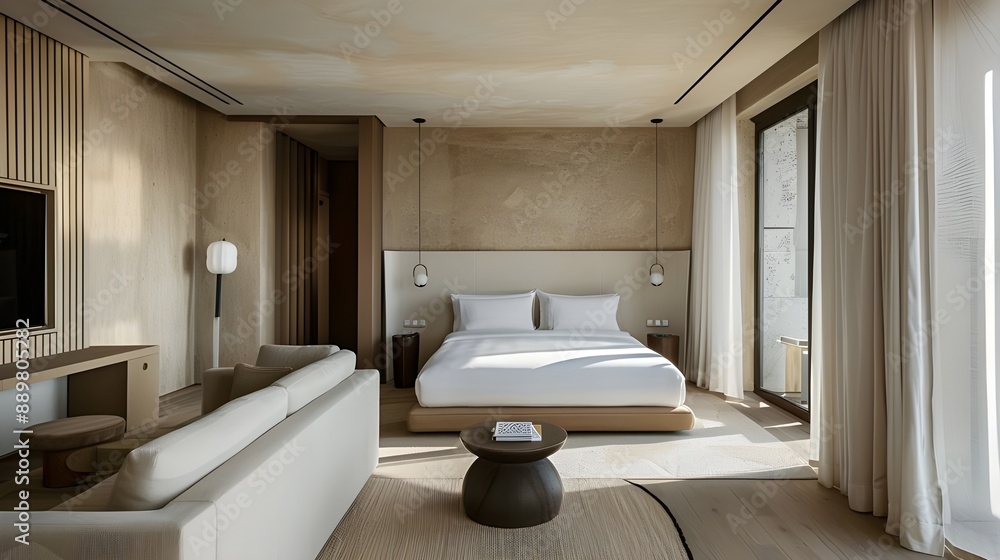 A modern minimalist bedroom with clean lines, neutral colors, and ample natural light, creating a calm and uncluttered space.
A modern minimalist bedroom with clean lines, neutral colors, and ample natural light, creating a calm and uncluttered space.