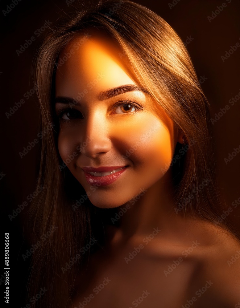 Fototapeta premium Close-up skin care, make-up model