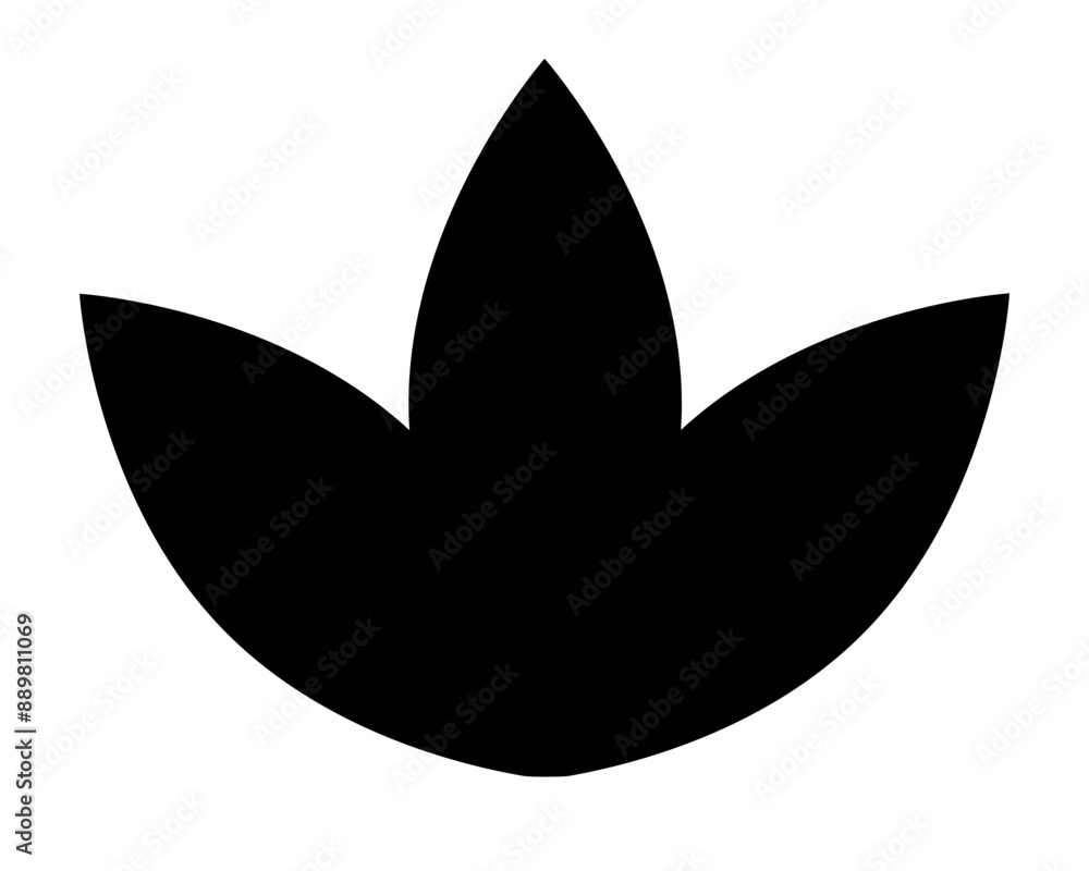 Lotus flower, plant - vector silhouette for logo or pictogram. Stylized Water Lily Flower for stencil, sign or icon Lotus flower, plant - vector silhouette for logo or pictogram. Stylized Water Lily Flower for stencil, sign or icon
