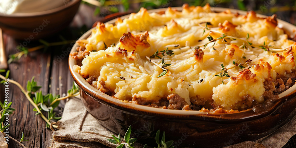 Shepherds pie on the table Shepherds pie on the table