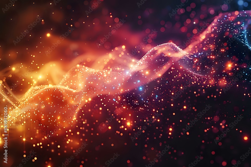 Abstract glowing waves in warm tones, symbolizing energy and fluidity. Ideal for themes of technology, energy, and innovation. Abstract glowing waves in warm tones, symbolizing energy and fluidity. Ideal for themes of technology, energy, and innovation.