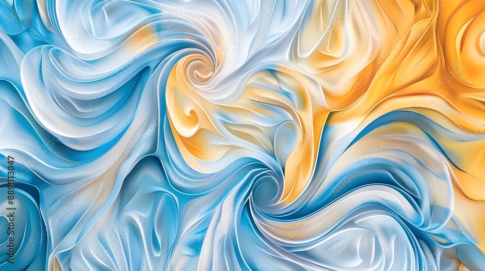 Abstract Swirling Blue and Orange Background. Abstract Swirling Blue and Orange Background.