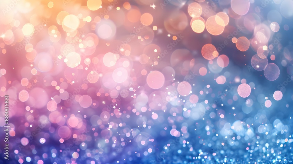 Obraz premium Crystal bokeh glowing gradient transition