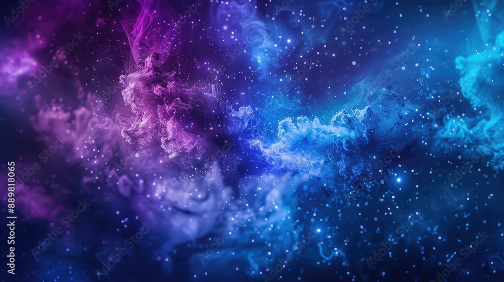 Blue and purple ink bursts against dark background, capturing the beauty of the cosmos Blue and purple ink bursts against dark background, capturing the beauty of the cosmos