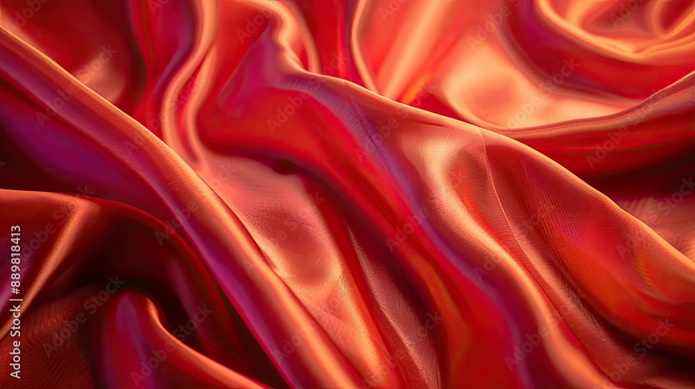 Fototapeta premium Bright and luxurious silk fabric texture, ideal for adding a touch of elegance to design projects