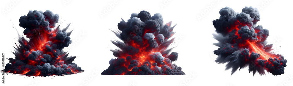 Set of Explosion border isolated on white and transparent background. Set of Explosion border isolated on white and transparent background.