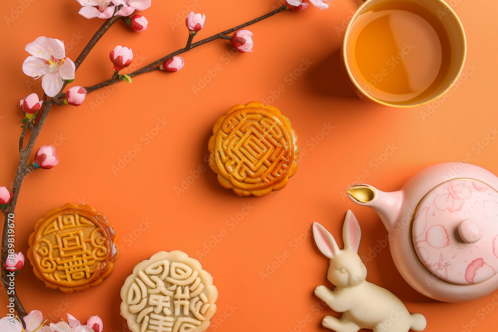 Mid autumn festival holiday background Mid autumn festival holiday background