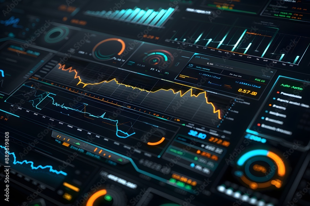 Obraz premium Data Visualization: Charts, Graphs, and Numbers