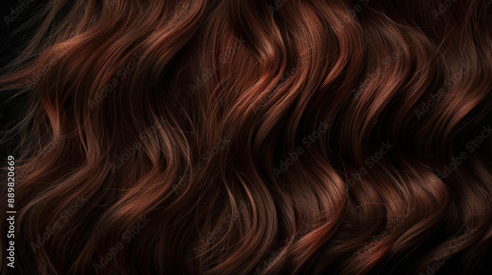 Close Up Of Wavy Brown Hair With Red Highlights Close Up Of Wavy Brown Hair With Red Highlights