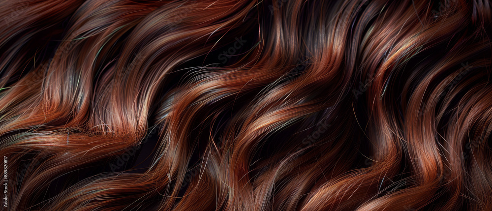 Close-Up Shot of Wavy Brown Hair With Highlights Close-Up Shot of Wavy Brown Hair With Highlights