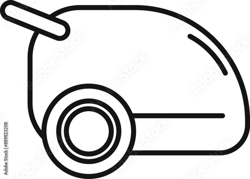 Icon of a self driving car parking using a parking assist system