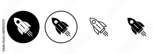 Rocket icon set. Startup icon vector.