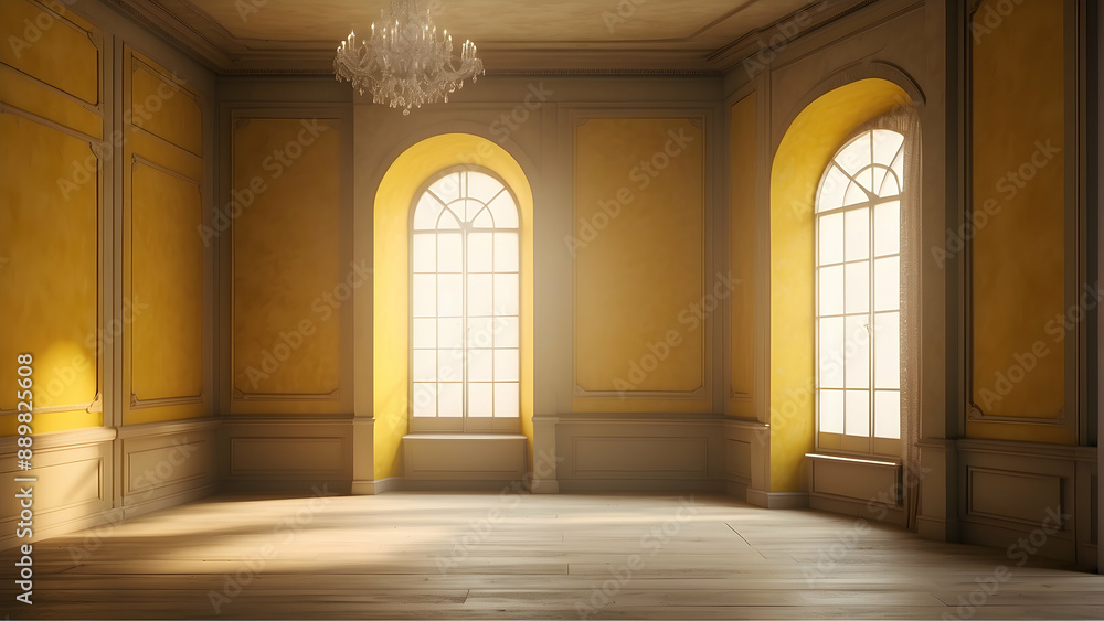 Fototapeta premium Elegant vintage room with warm light