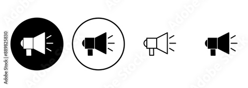 Megaphone icon set. Loudspeaker icon vector.