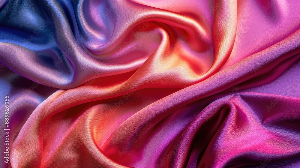 Obraz premium Rich and colorful silk fabric texture, perfect for high-end design and textile inspiration