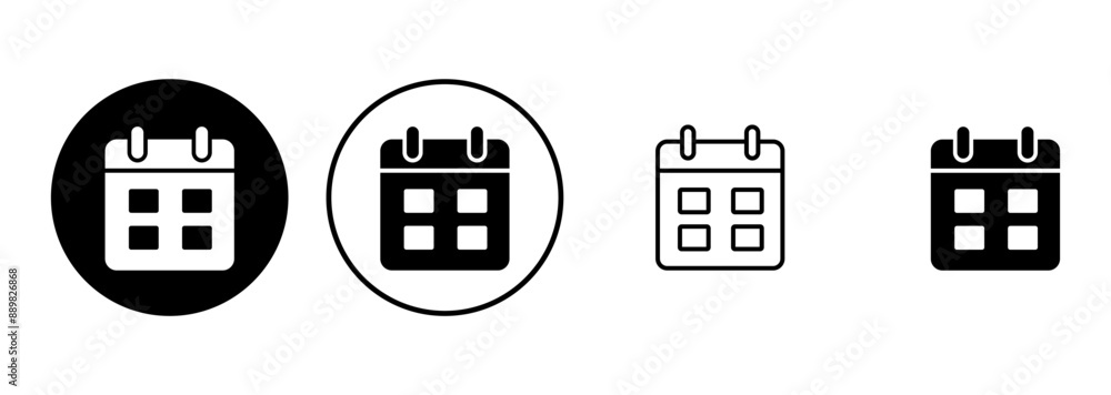 Calendar icon set. Calender symbol. calendar vector icon Calendar icon set. Calender symbol. calendar vector icon